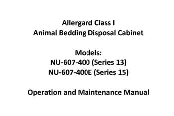 NU-607E Manual