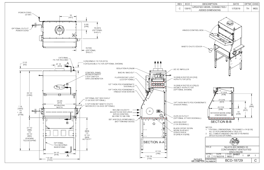 NU-813-300 Class I CVE 115V Cut Sheet